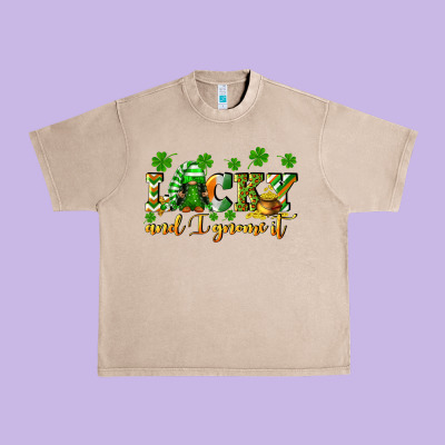 Lucky And I Gnome It St. Patrick's Day Urban Heavy Tee Designed By Cowgirlartshop