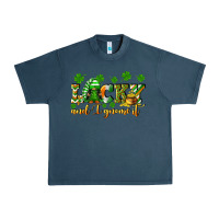 Midnight Navy Lucky and i gnome it St. Patrick's Day Urban Heavy Tee - CowGirlArtShop