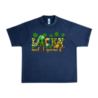 Navy Lucky and i gnome it St. Patrick's Day Urban Heavy Tee - CowGirlArtShop