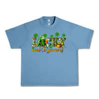 Pebble Blue Lucky and i gnome it St. Patrick's Day Urban Heavy Tee - CowGirlArtShop