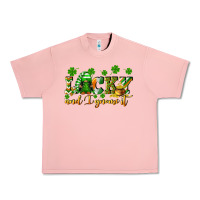 Salmon Lucky and i gnome it St. Patrick's Day Urban Heavy Tee - CowGirlArtShop