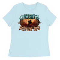 Baby Blue Cowboys never die Ladies Tee - HowdyJamesFarm