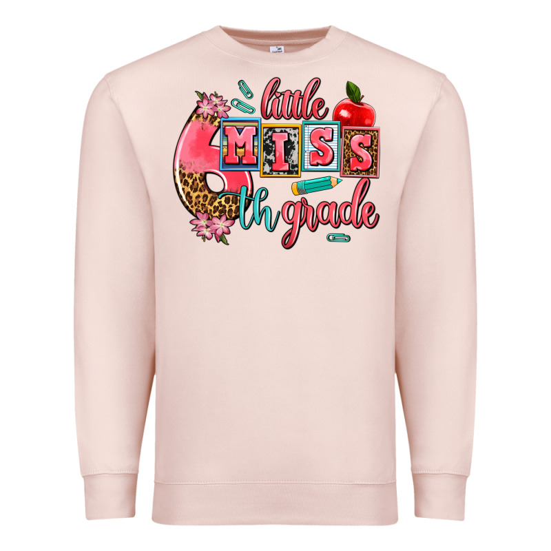 Little Miss 6 Th Grade Premium Sweatshirt by AdoDesignShop | Teevron
