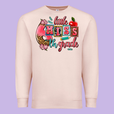 Little Miss 6 Th Grade Premium Sweatshirt Designed By Adodesignshop