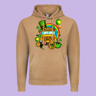 St. Patrick's School Bus Vintage Hoodie Designed By Oliviacreatesart