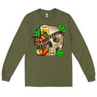 Army Green Skull crawfish season Long Sleeve Tee - FaDigitalArtStudio