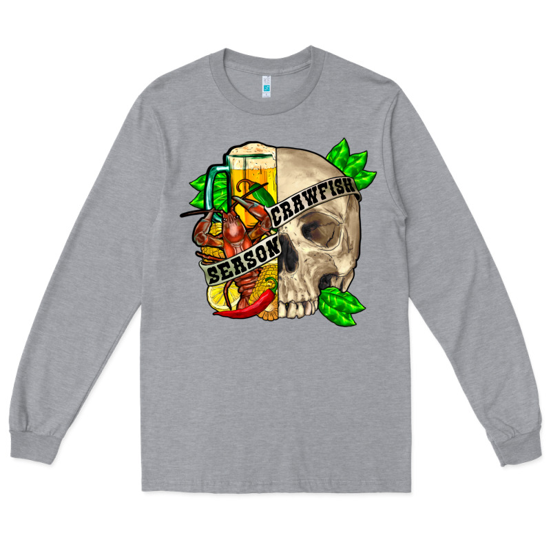 Skull Crawfish Season Long Sleeve Tee by FaDigitalArtStudio | Teevron