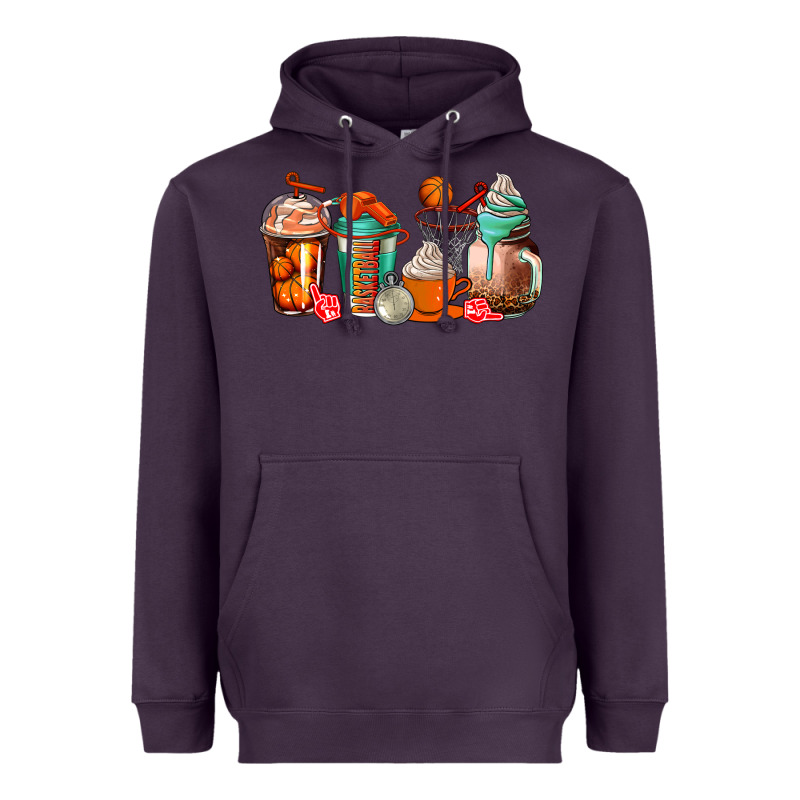 Basketball Coffee Cups Heavyweight Hoodie by AdoDesignShop | Teevron