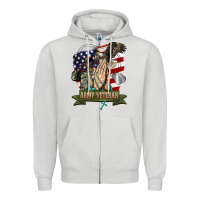 Dove Grey army veteran  pray Zipper Hoodie - BarkalooDesign