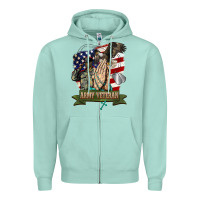 Seafoam army veteran  pray Zipper Hoodie - BarkalooDesign