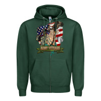 Sports Green army veteran  pray Zipper Hoodie - BarkalooDesign