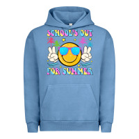 Pigment Pebble Blue schools out for summer Urban Hoodie - JahusDesignShop