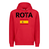 Red rota spain spanish flag city vacation travel gift pullover hoodie Premium Hoodie - maiPhamDesign
