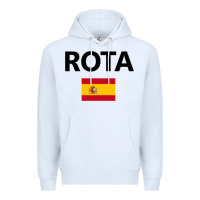 White rota spain spanish flag city vacation travel gift pullover hoodie Premium Hoodie - maiPhamDesign
