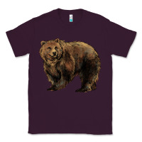 Plum Grizzly Bear Classic Tee - HowdyJamesFarm