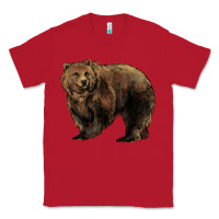 Red Grizzly Bear Classic Tee - HowdyJamesFarm