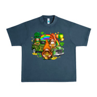 Midnight Navy St. Patrick's Day gnomies with truck Urban Heavy Tee - HowdyJamesFarm