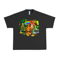 Pigment Black St. Patrick's Day gnomies with truck Urban Heavy Tee - HowdyJamesFarm