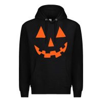 Black Halloween Pumpkin Face Gift Creepy Spooky Horror Premium Hoodie - maiPhamDesign