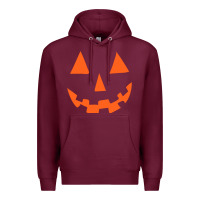 Burgundy Halloween Pumpkin Face Gift Creepy Spooky Horror Premium Hoodie - maiPhamDesign