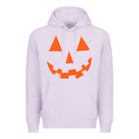 Lilac Halloween Pumpkin Face Gift Creepy Spooky Horror Premium Hoodie - maiPhamDesign