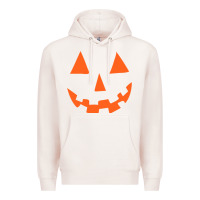 Pale Pink Halloween Pumpkin Face Gift Creepy Spooky Horror Premium Hoodie - maiPhamDesign