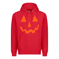 Red Halloween Pumpkin Face Gift Creepy Spooky Horror Premium Hoodie - maiPhamDesign