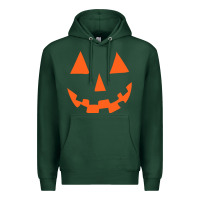 Sports Green Halloween Pumpkin Face Gift Creepy Spooky Horror Premium Hoodie - maiPhamDesign