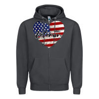 Smoke veteran heart american flag Zipper Hoodie - BarkalooDesign