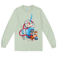 Matcha Nurse frappe coffee Long Sleeve Tee - FaDigitalArtStudio