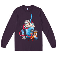 Plum Nurse frappe coffee Long Sleeve Tee - FaDigitalArtStudio
