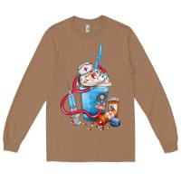 Toasted Coconut Nurse frappe coffee Long Sleeve Tee - FaDigitalArtStudio