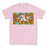 Bubblegum Pink Goat Family Fall Pumpkins Classic Tee - Artiststas
