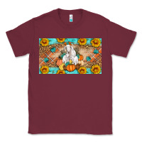 Burgundy Goat Family Fall Pumpkins Classic Tee - Artiststas