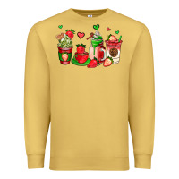 Antique Gold strawberry coffee cups Premium Sweatshirt - AdoDesignShop