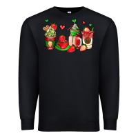 Black strawberry coffee cups Premium Sweatshirt - AdoDesignShop