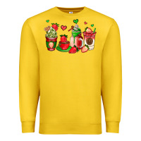Lemon strawberry coffee cups Premium Sweatshirt - AdoDesignShop