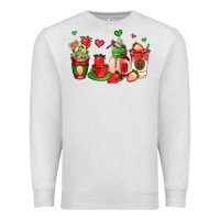 Oatmeal Heather strawberry coffee cups Premium Sweatshirt - AdoDesignShop