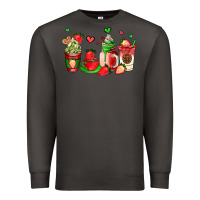 Smoke strawberry coffee cups Premium Sweatshirt - AdoDesignShop