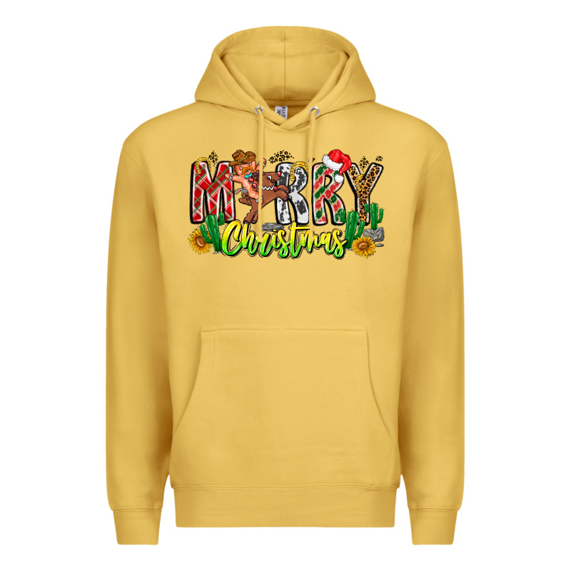 Merry Christmas Premium Hoodie by CowhideDigitalArt | Teevron