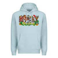 Blue Mist Merry Christmas Premium Hoodie - CowhideDigitalArt