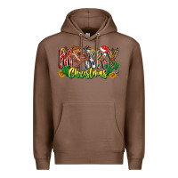Chestnut Merry Christmas Premium Hoodie - CowhideDigitalArt