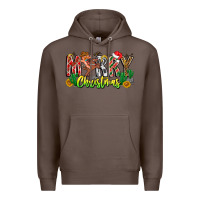 Coffee Merry Christmas Premium Hoodie - CowhideDigitalArt