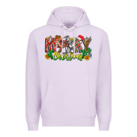 Lilac Merry Christmas Premium Hoodie - CowhideDigitalArt