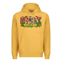 Mustard Merry Christmas Premium Hoodie - CowhideDigitalArt