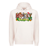 Pale Pink Merry Christmas Premium Hoodie - CowhideDigitalArt
