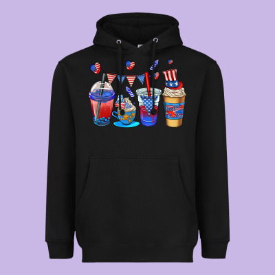 4th Of July Coffee Cups Heavyweight Hoodie Designed By Adodesignshop