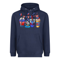 Navy 4th of july coffee cups Heavyweight Hoodie - AdoDesignShop