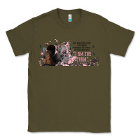 Army Green i am the storm with girl and butterflies Classic Tee - TumblerDesignByShophia