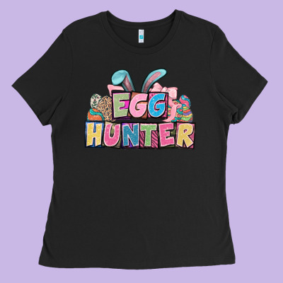 Egg Hunter Plate Letters Easter Day Ladies Tee Designed By Howdyjamesfarm